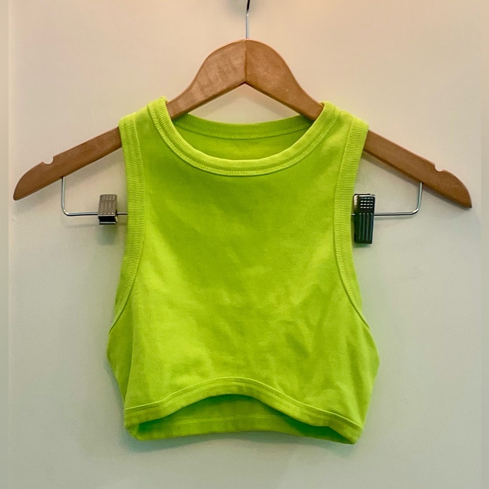 Vibrant Neon Green Crop Top